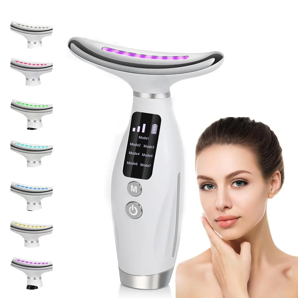 Neck Lifting Massager first time with 7modes skin tightening Beauty Device Neck Lifting Massager Micro frequency Vibration Facial massager