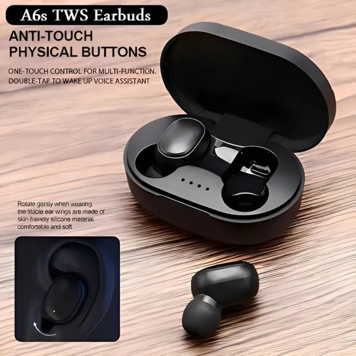 A6s TWS Airpods | Wireless Bluetooth 5.0 Earbuds | Dual Earphones with Mic