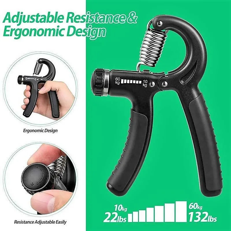 Hand Gripper Adjustable Resistance Automatic Counting Non-Slip Hand Grip Strength Trainer Fingers Wrist Forearm Exerciser