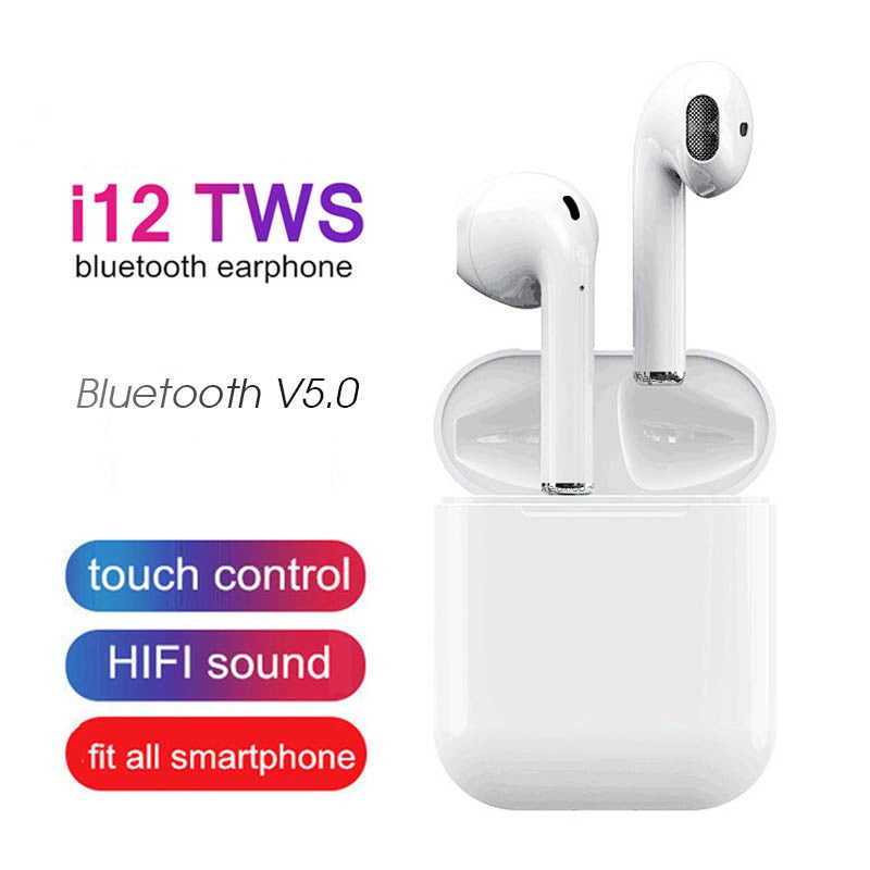 TWS I12 & i7s Airpods_ with Super Sound & High Quality Touch Sensors