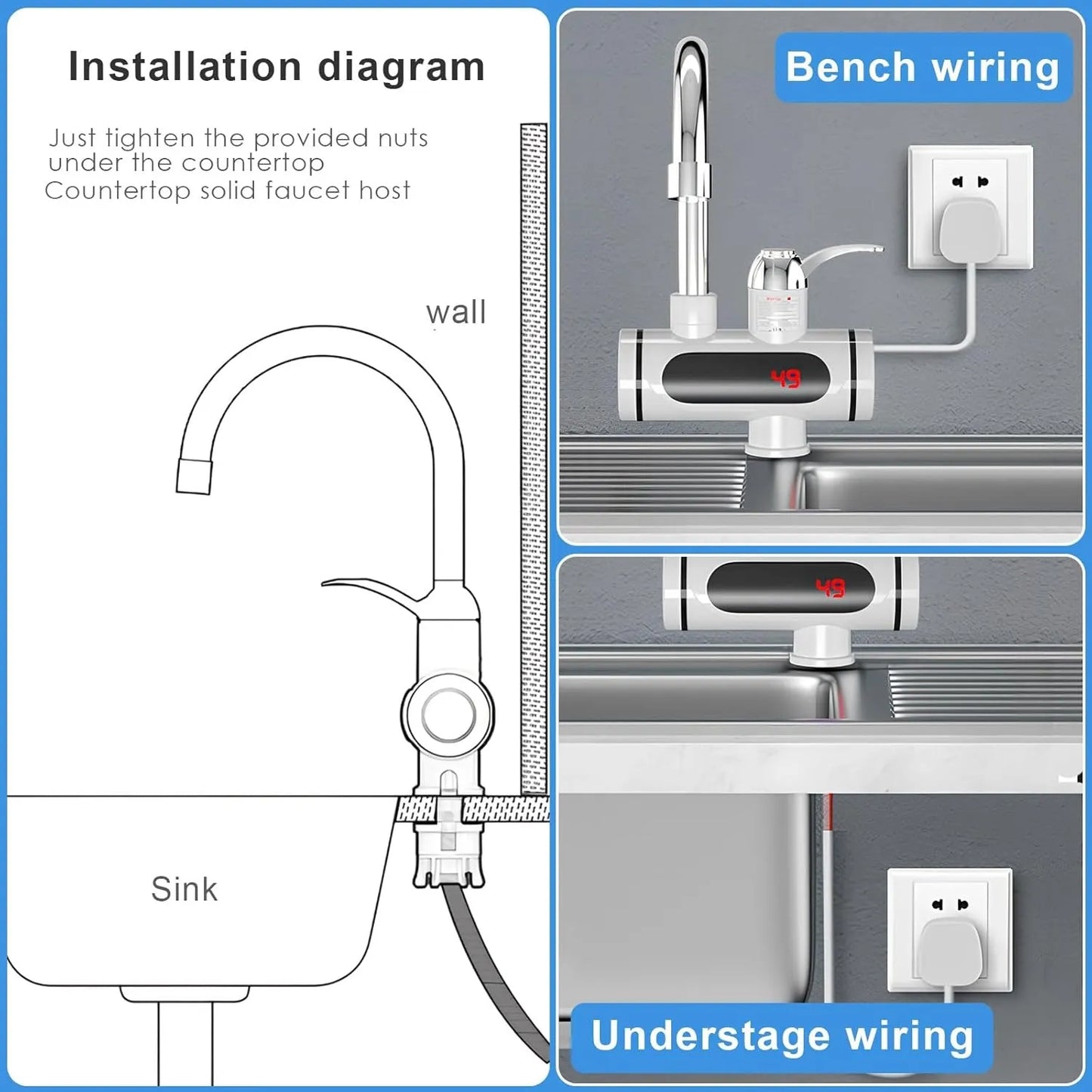 Instant Hot Water Tap, Electric Instant Water Heater