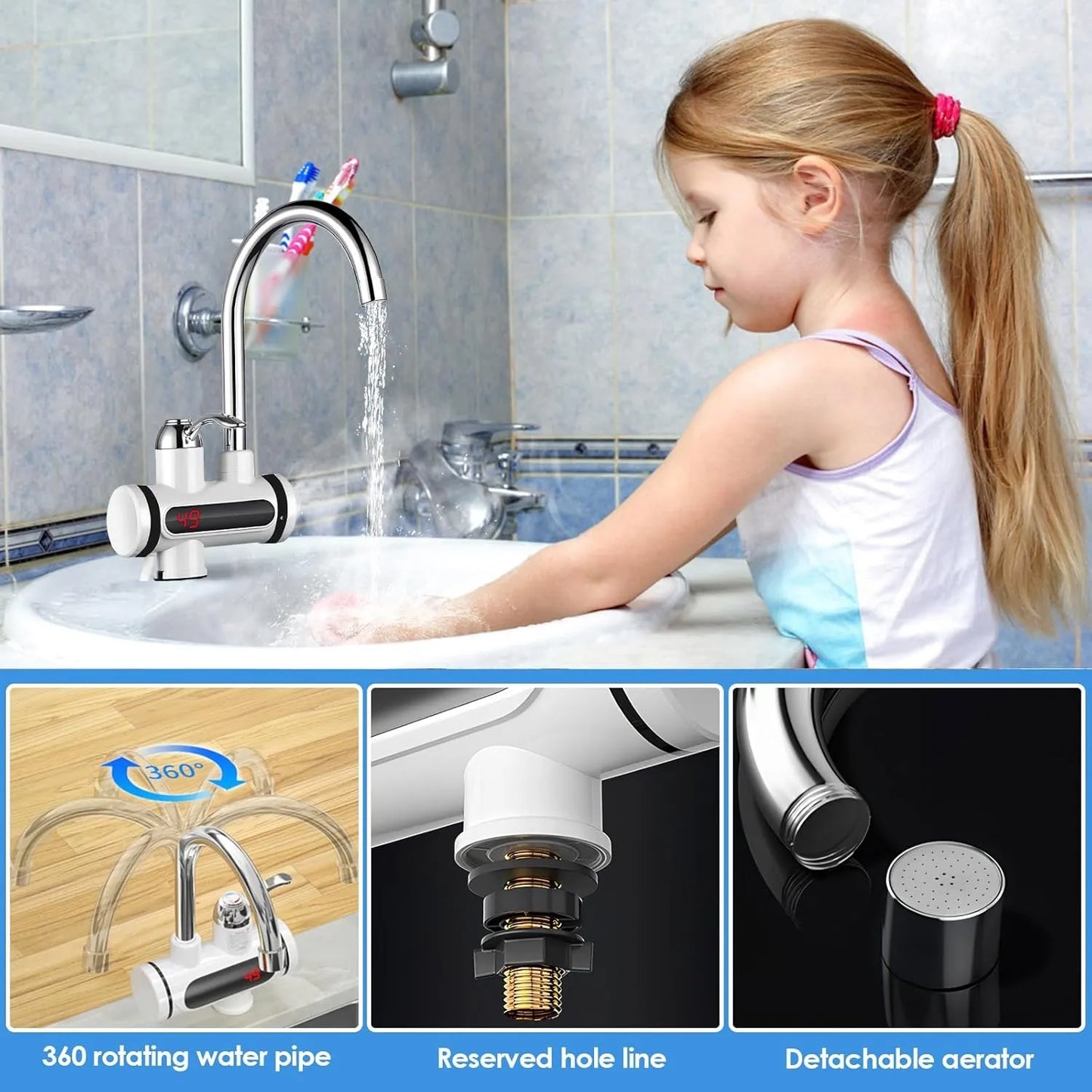 Instant Hot Water Tap, Electric Instant Water Heater