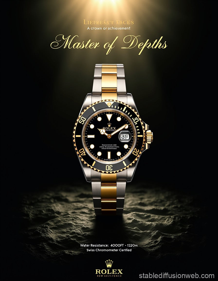 Rolex Submariner Luxury Black & Gold Colour